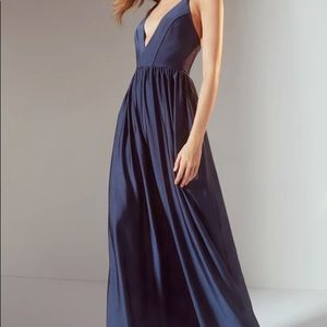 Urban Outfitters Gia Plunging Shimmer Jumpsuit